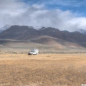 Camped in Salt Grass Western Margin of Alvord