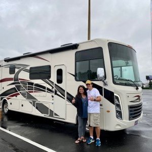 Picking up our 2021 Thor Hurricane 32T at Gander in St. Augustine, Florida.