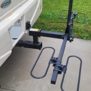 Bike Rack in dual receiver side view