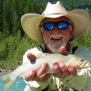 Me with a nice Cutthroat Trout from the Bull River in BC