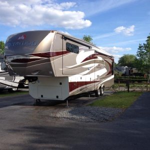 This is when we first bought our fifth wheel. We bought it from Lazy Days.