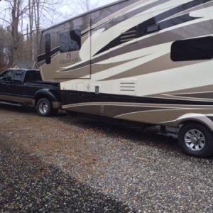 Our New 36 FL 5th wheel wow looks huge...wait it is huge:)
And my new to me truck