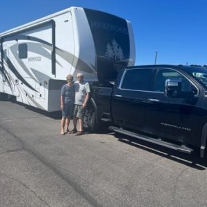 Driving our new one off the lot in Arizona.