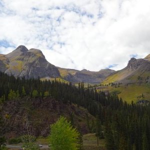 Along the "Million Dollar Highway", the San Juan Skyway between Silverton and Ouray.