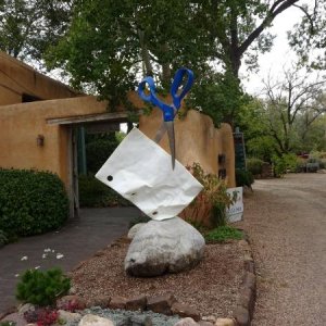 One of the many sculptures in the art district in Santa Fe, New Mexico.