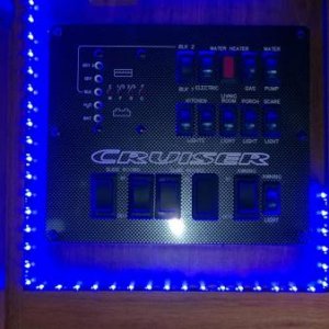 Led lights for lighting up control panel at night.