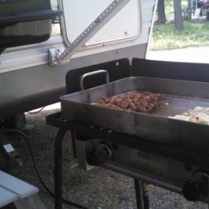 Our custom stainless griddle has feed 100's.  The trusty Camp Chef stove is 16 years old and never had a single issue.  I had a T connection made for 