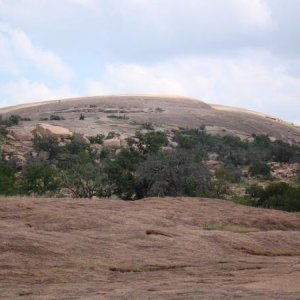 Enchanted Rock State Park. No RVing in park, only tents.