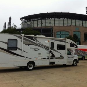 Being Big has it's advantages. They put us in with the buses. White Sox vs. Blue Jays at US Cellular Field.