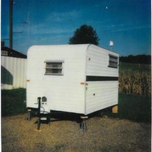 13 ft. ????  Our first Camper-1988 5 gallon water tank, sink with hand pump, ice box. Used twice before upgrading!