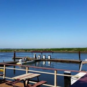 Relaxing at the marina.