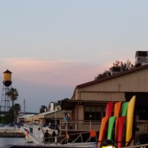 Looking towards CA Hwy. 12 from the marina at the KOA.