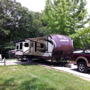 Our first outing after picking up the TT the day before - July '15. Staying at Coons Creek at Lake Shelbyville, IL