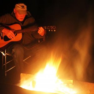 Guitar by the fire