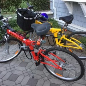 2kSilver 26" folding bikes (about 34#) and with a carrying bag - stored in the TT