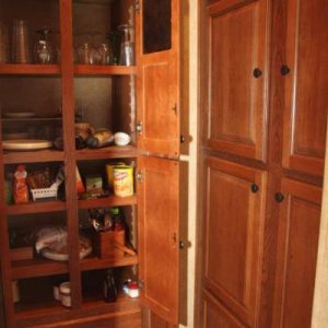 Pantry just not for food stuffs as Betty does a lot of crafting so this area is multi-purpose.