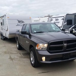 Hooked up the new pickup to "Baby Jay" for a tow test.