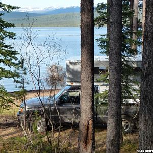 Campsite Morley Lake, Northern BC