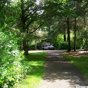 Typical campsite at Ft. Stevens.