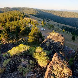 Pine Mountain North Summit View of Campsite