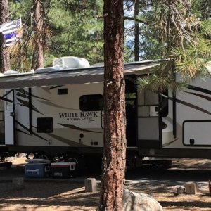 Our campsite at Stampede reservoir/Logger campground