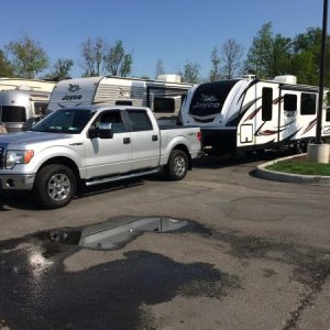 Pickup day in Albany, NY. With our F-150 tow vehicle.