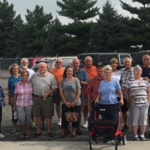 The "crew" after the Jayco factory tour.