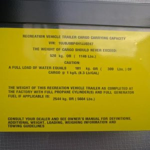 Weight sticker