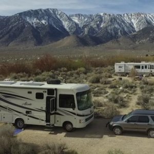 Dry camping on the slope of the Eastern Sierra.