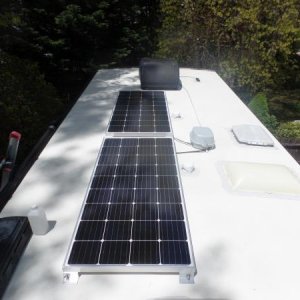 Two 200W panels and PVC box