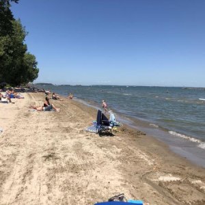 Lake Erie, East Harbor State Park - August 2020
this is looking north at South Bass Island where PIB is located. Highest Great Lakes levels in years h