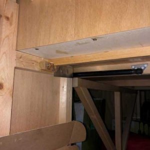 False Sides -
the queen bed has ledges upper right and left to support the bed from the lift system. Do NOT use these ledges to push yourself up while