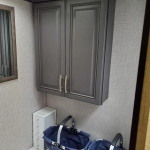 Camper bathroom cabinet