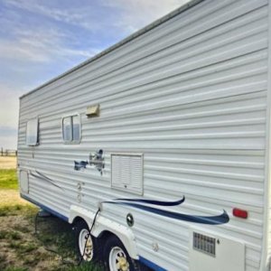 Side of Camper before renovation and updates