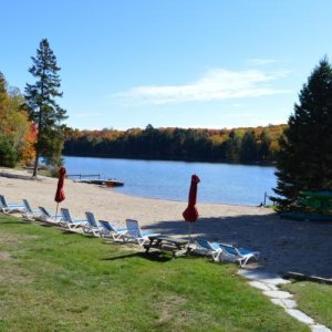 The beach/lake.