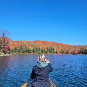 Other daughter in the canoe.