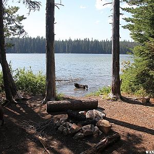 Hike in campsite at Deer Lake