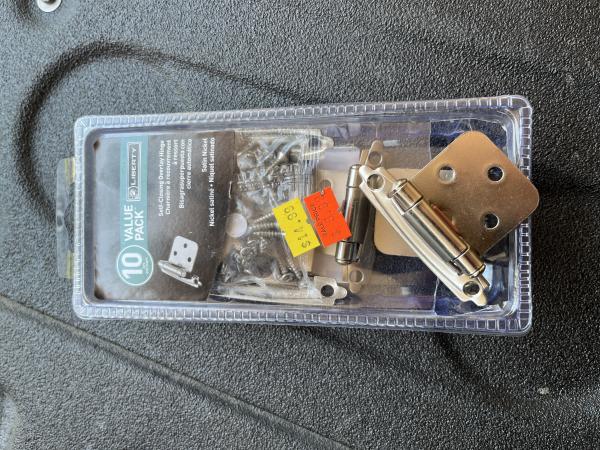 10 replacement hinges, $10