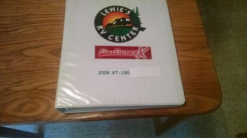 2008 FF XT-190 Xtra Front of build Manual assembled in a 2" Binder by author