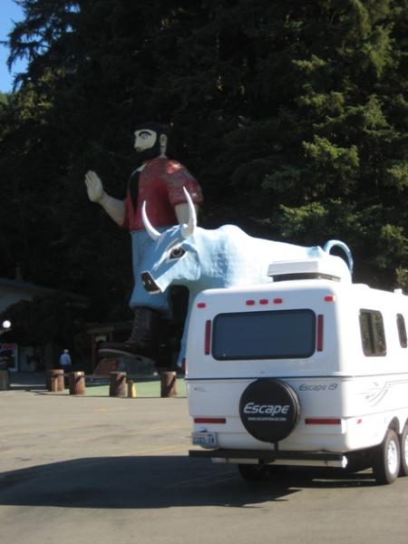 2011 Escape 19 with Paul Bunyan and Babe, the Blue Ox