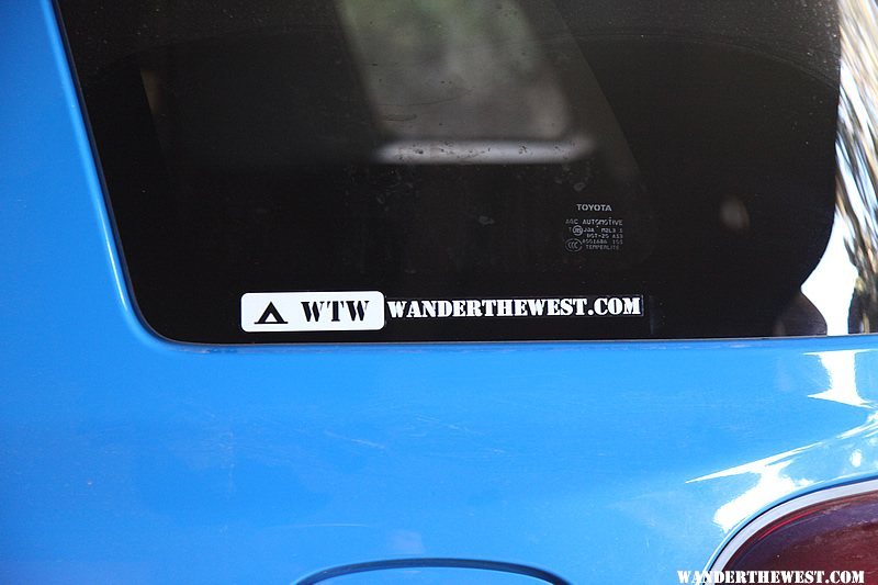 2011 Wander the West Sticker