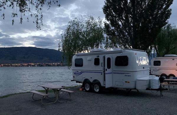 2019 Rally Osoyoos site 186 20190523 - trailer about 7 hours old. Arrived from Chilliwack via Hwy 1 and Hwy 3