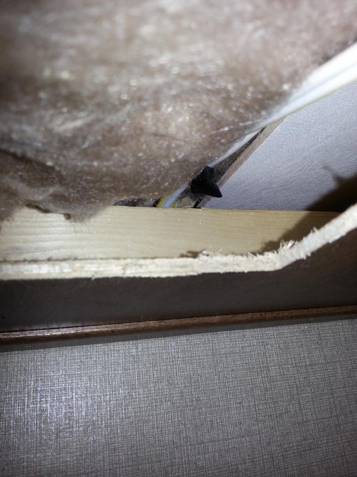 5) Hole to route wire to bottom of cabinet