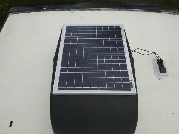 50W panel - temporary to test wiring