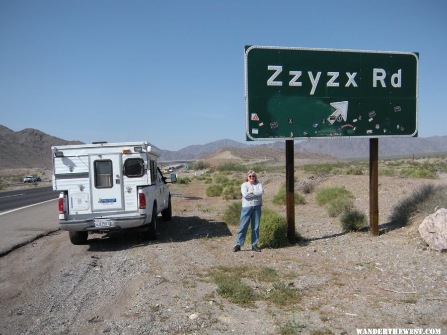 a famous sign along I-15 on the way to the mojave