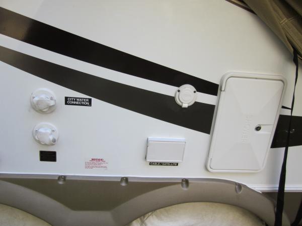 Added 20 amp service plug in for additional outlets inside the camper to augment the 30 amps.