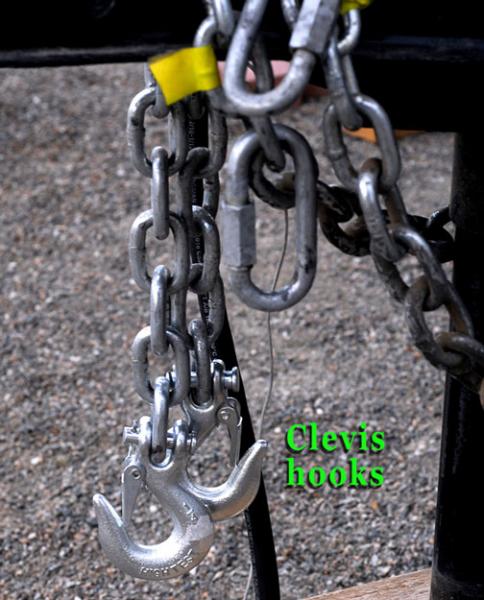 Added Clevis hooks to safety chains