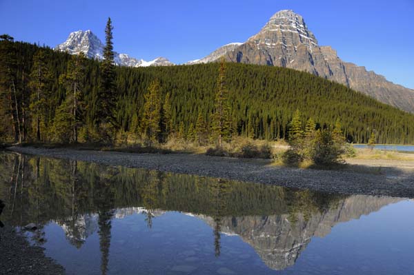 Another beautiful lake in the Canadian Rockies north of Lake Louise.