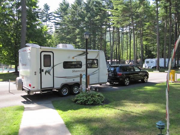 Arriving at Ledgeview RV Park, Lake George, NY