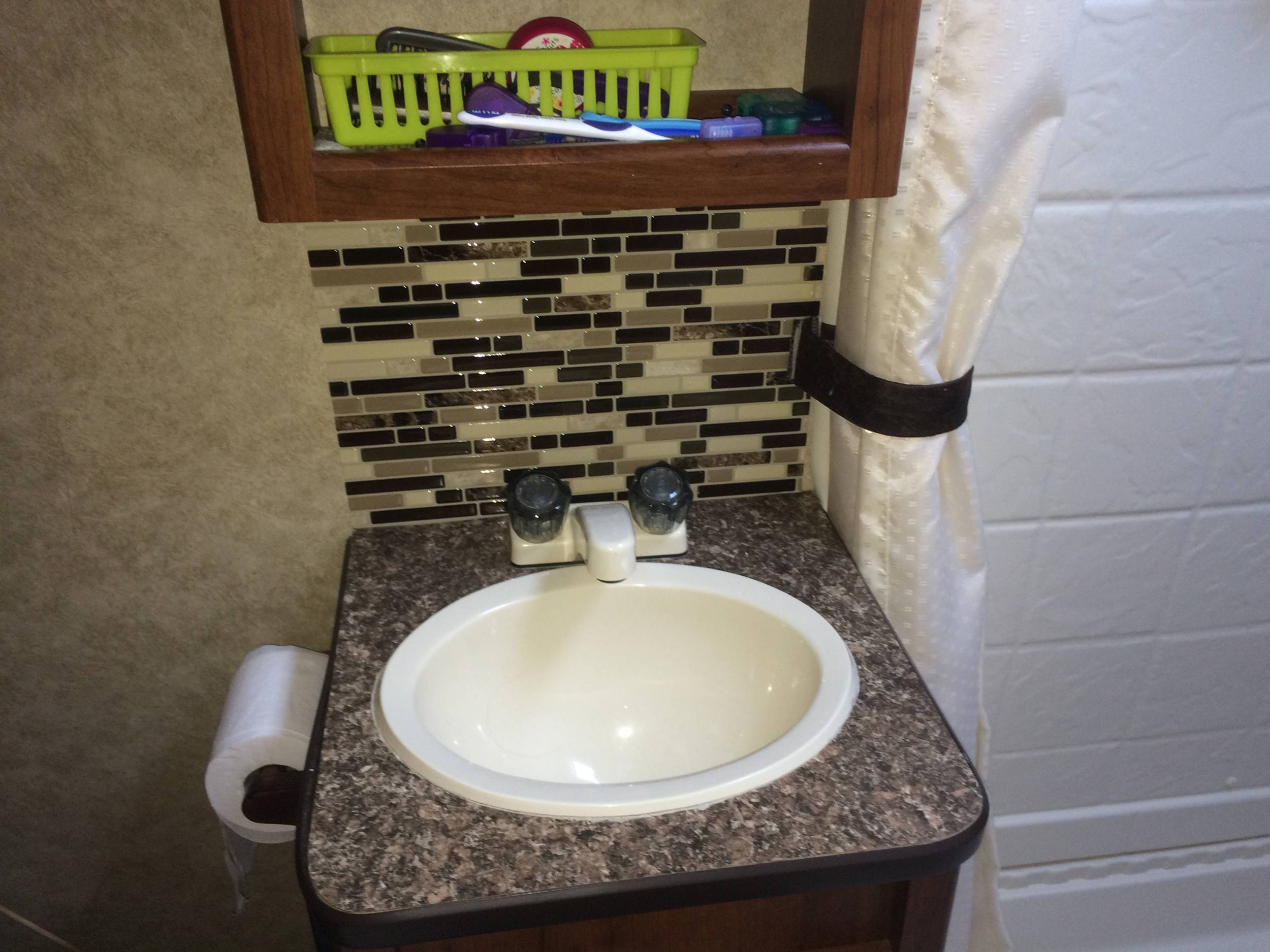 Backsplash in bathroom